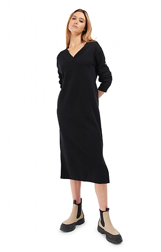 Ladies Barbour International Boa Dress - Black