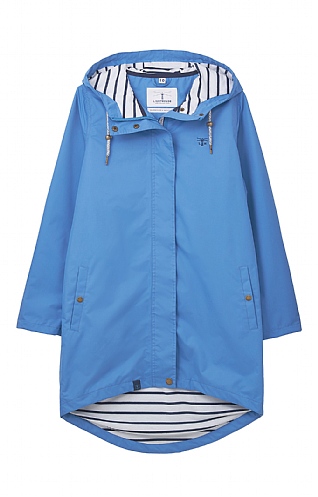 Ladies Beachcomber Long Waterproof Jacket, Marine Blue
