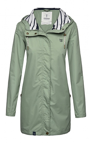 Ladies Beachcomber Long Waterproof Jacket - Pistachio green