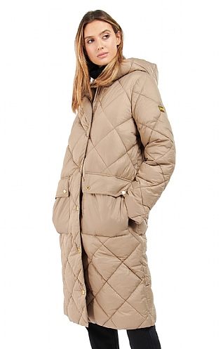 Ladies Barbour International Volante Quilted Jacket, Honey