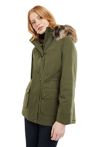 Ladies Barbour Meadow Jacket, Olive/Classic