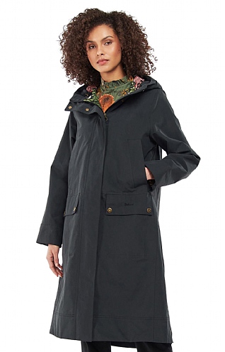 Ladies Barbour Navarino Jacket, Black/Crompton/Onyx