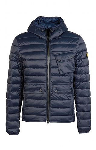 Mens Barbour International Racer Ouston Hooded Quilted Jacket House of Bruar