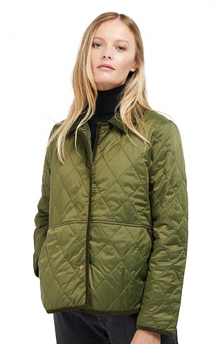 Ladies Barbour Clydebank Quilted Jacket, Cadet Green