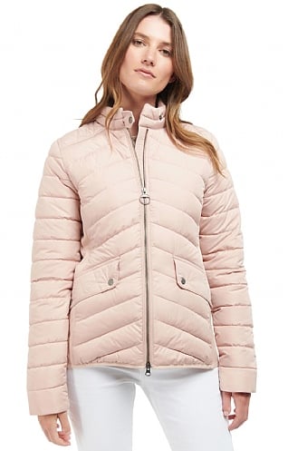 Ladies Barbour Stretch Cavalry Quilted Jacket, Rose Dust/Rose Dust Marl