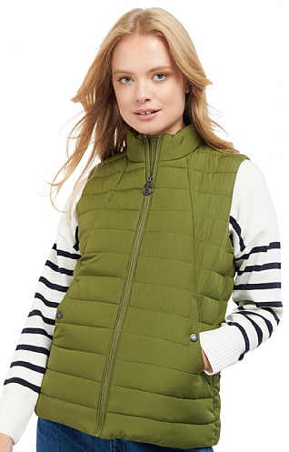 Ladies Barbour Yara Gilet, Olive Tree