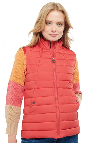 Ladies Barbour Yara Gilet, Red Jasper