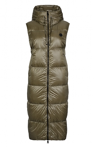 House Of Bruar Ladies Long Quilted Gilet - Olive, Olive