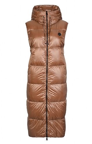 House Of Bruar Ladies Long Quilted Gilet - Vicuna Beige, Vicuna