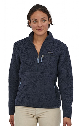 Ladies Patagonia Retro Pile Half Zip Fleece, New Navy