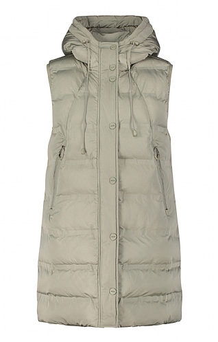 Ladies Betty Barclay Long Quilted Gilet, Seagrass