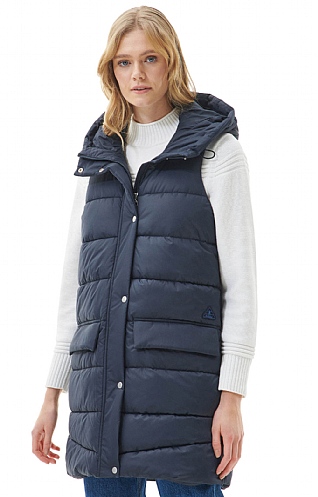 Ladies Barbour Bracken Gilet, Dark Navy