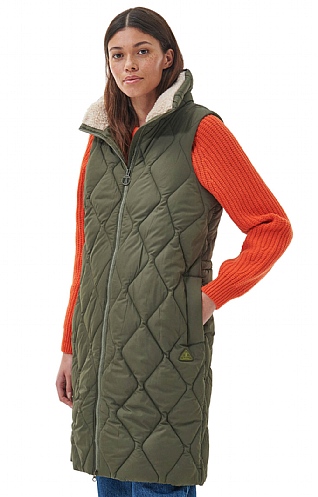 Ladies Barbour Samphire Gilet, Deep Olive