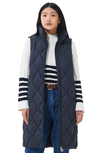 Ladies Barbour Samphire Gilet, Dark Navy