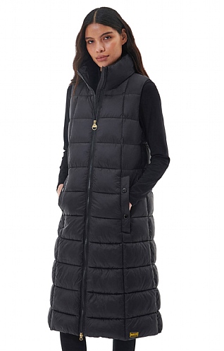 Ladies Barbour International Thompson Gilet - Black, Black