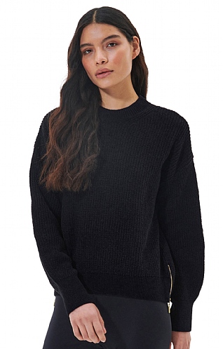 Ladies Barbour International Melbourne Knit - Black, Black