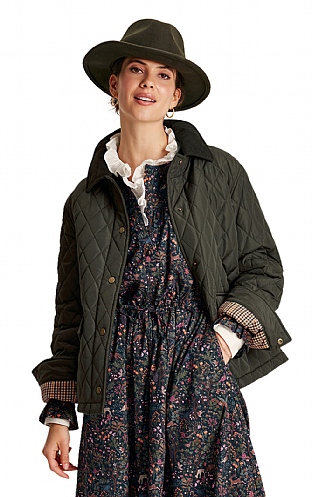 Ladies Joules Arlington Quilted Jacket, Heritage Green