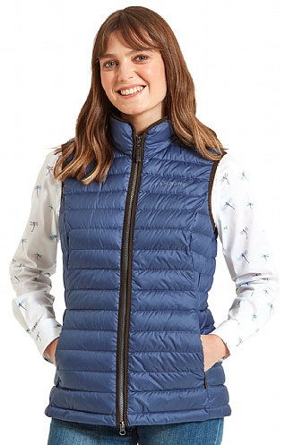 Ladies Schoffel Launde Down Gilet, Stone Blue