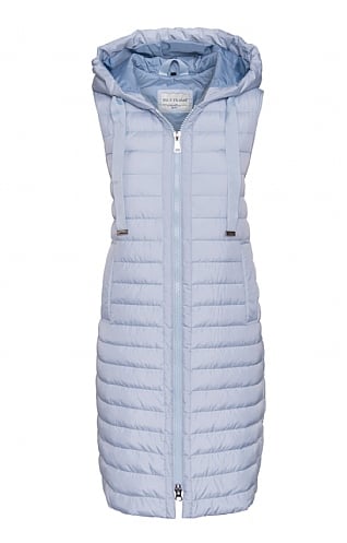 House Of Bruar Ladies Long Quilted Gilet, Blue