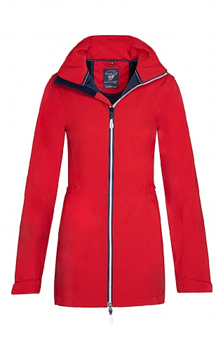 House Of Bruar Ladies Soft Shell Waterproof Jacket, Red/Marine