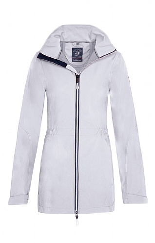 House Of Bruar Ladies Soft Shell Waterproof Jacket, White/Silver