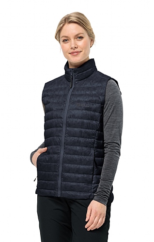 Ladies Jack Wolfskin Pilvi Down Gilet, Night Blue