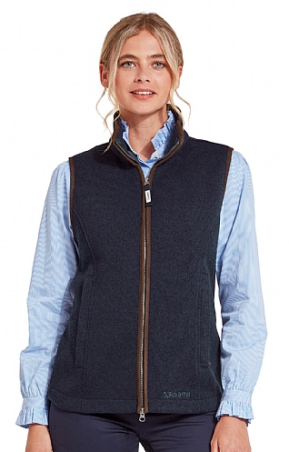 Ladies Schoffel Ashton Fleece Gilet, Midnight