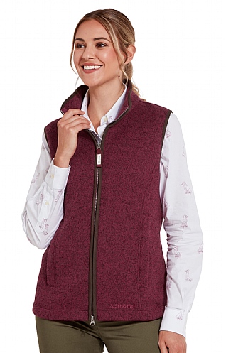 Ladies Schoffel Ashton Fleece Gilet, Mulberry