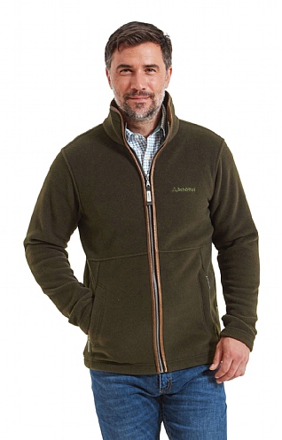 Mens Schoffel Cottesmore Fleece, Dark Olive