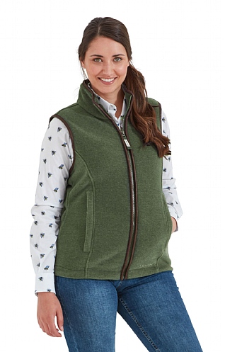 Ladies Schoffel Lyndon Fleece Gilet, Cedar