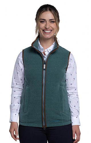 Ladies Schoffel Lyndon Fleece Gilet, Duck Egg