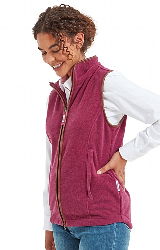 Ladies Schoffel Lyndon Fleece Gilet, Mulberry