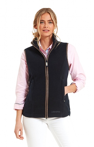 Ladies Schoffel Lyndon Fleece Gilet - Navy Blue, Navy