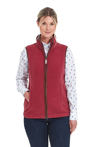 Ladies Schoffel Lyndon Fleece Gilet, Pomagranate