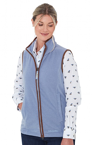 Ladies Schoffel Lyndon Fleece Gilet, Powder Blue