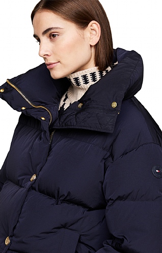 Tommy hilfiger gold coat discount