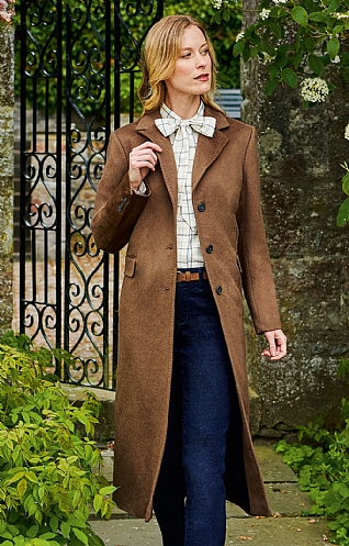 Single Breasted Full Length Cashmere Coat