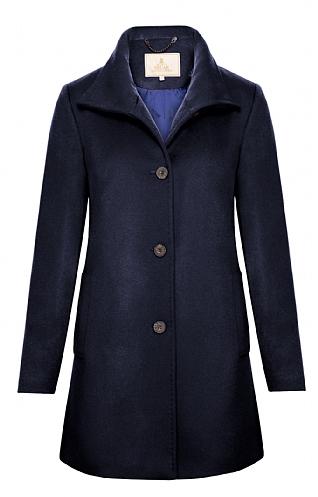 Short Funnel Cashmere Coat