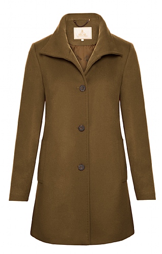 Short Funnel Cashmere Coat