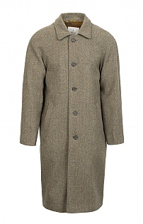 Raglan Sleeve Tweed Coat