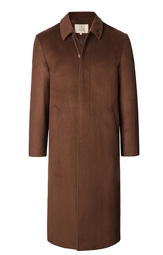 Inset Sleeve Cashmere Coat