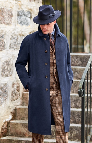 Raglan Sleeve Cashmere Coat