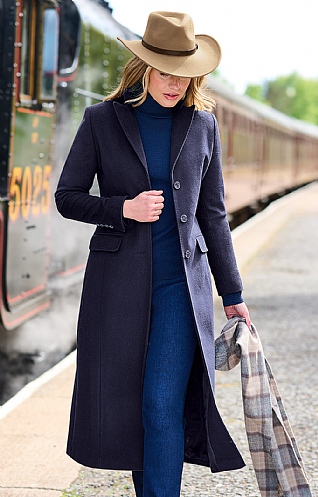 Wool & Cashmere Full Length Coat