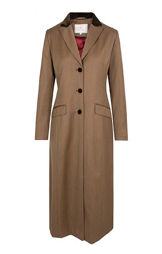 Full Length Velvet Trim Coat