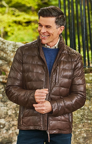 Padded Nappa Leather Jacket