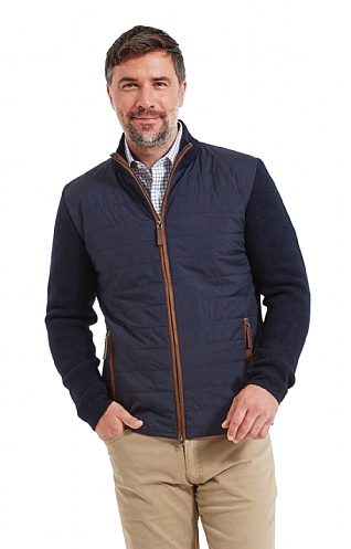 Schoffel Hybrid Quilted Aerobloc Jacket - Navy Blue, Navy