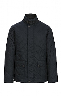 Leather Trim Quilted Wax Jacket