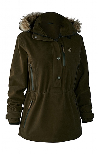 Ladies Deerhunter Gabby Waterproof Smock, Peat