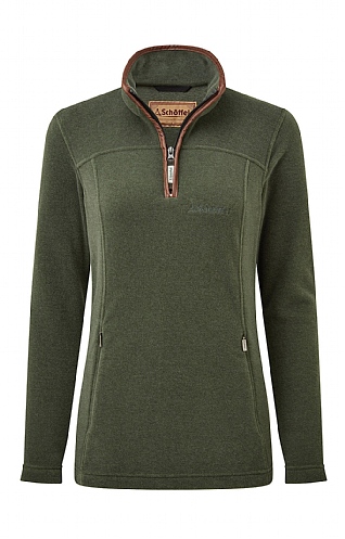 Ladies Schoffel Tilton 1/4 Zip Fleece, Cedar