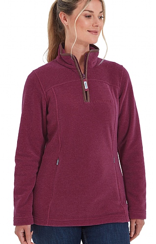 Ladies Schoffel Tilton 1/4 Zip Fleece, Mulberry